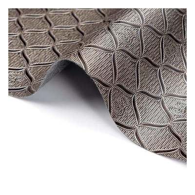 Venda por atacado Pvc Padrão Geométrico Brilhante Couro Artificial embalagem de couro sintético Caixa de carteira Caixa de notas Tecido de couro falso