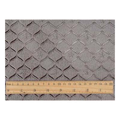 Venda por atacado Pvc Padrão Geométrico Brilhante Couro Artificial embalagem de couro sintético Caixa de carteira Caixa de notas Tecido de couro falso