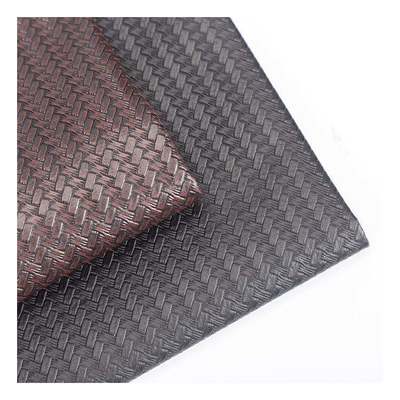 Tecido de couro sintético com padrão de sarja oblíqua em PVC para bolsas, estofados, embalagens, carteiras, caixas, sapatos e cadernos