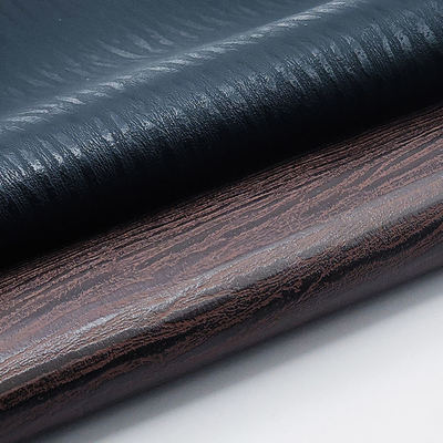 Venda a retalho de couro Pvc de listras de couro sintético de madeira Impressão de embalagem Carteira Caixa de sapatos Bloco de notas Tecido de couro falso