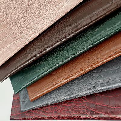 Pvc grão de crocodilo couro sintético artificial caixa de carteira sapatos Ntoebook tecido de couro falso