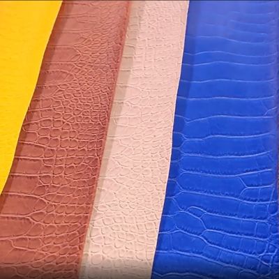 Pvc grão de crocodilo couro sintético artificial caixa de carteira sapatos Ntoebook tecido de couro falso