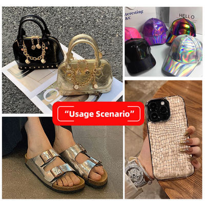 PVC grão de crocodilo tecido de couro sintético estiramento impermeável em relevo para carteira sapatos notebook