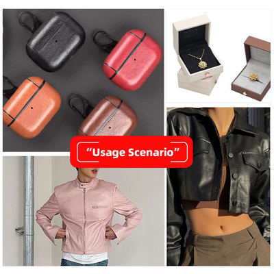 Fibra de carbono PU elástica de palha estofado de grão de couro sintético para sacos de roupa fones de ouvido caixa de manga tecido de couro falso