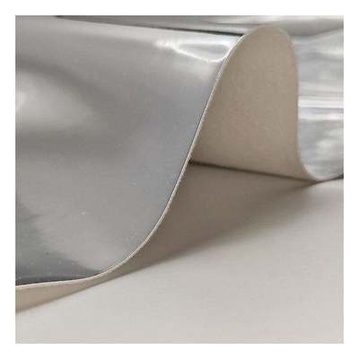 Sapatos sintéticos de alta qualidade Bolso de mão Caixa de notas Couro PU Arco-íris Holográfico Metálico Espelho Colorido Tecido de Couro