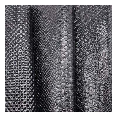 Padrão de Pvc de couro sintético brilhante Padrão de animais de couro sintético Calçado Bolsas e sacos Tecido de couro falso