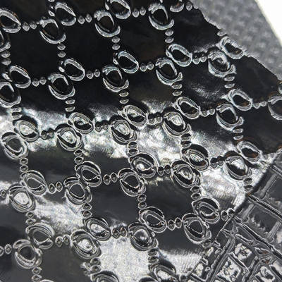 Alto brilho PVC crocodilo em relevo tecido grão geometria animal para sapato saco decoração tecido de couro sintético artificial para artesanato