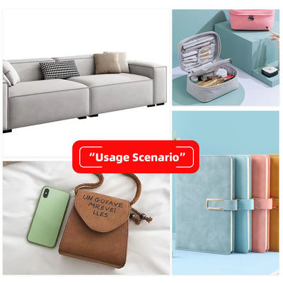 Couro Sintético PU Frosted Yangbuck Nubuck Grain para Bolsas, Sapatos, Carteiras, Decoração, Cadernos, Capas, Tecido de Couro Sintético