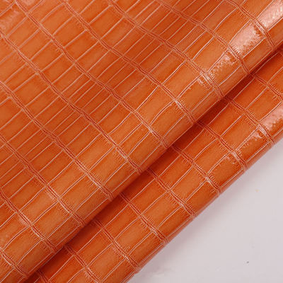 PVC de alto brilho Padrão de bambu Grão Couro sintético artificial Decoração de sapatos Bolsas Caixa Tecido de couro falso