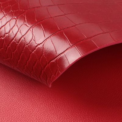1.8mm espessura Couro de PVC com grãos de crocodilo resistente à abrasão e à água para bolsas e sapatos