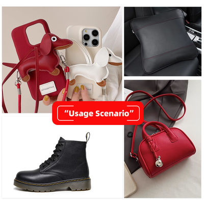 58 Cores de couro de PVC com apoio duplo escovado e padrão em relevo para sacos e móveis