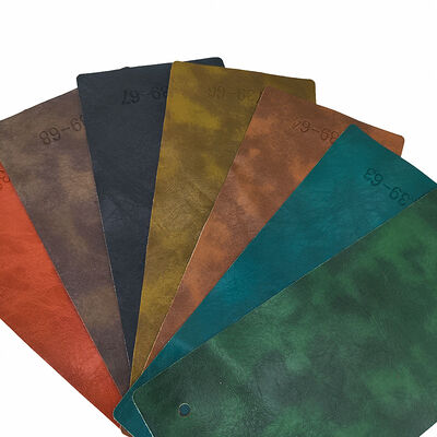 Couro Sintético de Lona de Óleo Crazy Horse à Prova d'Água para Forro de Cadeira, Sofá, Bolsa, Cinto de Segurança de Carro, Tecido de Couro Falso