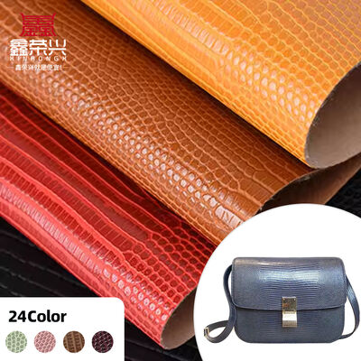 Couro Sintético Artificial com Textura de Jacaré em PVC para Bolsas, Sapatos, Sofás, Carros, Carteiras, Cintos e Tecido de Couro Falso