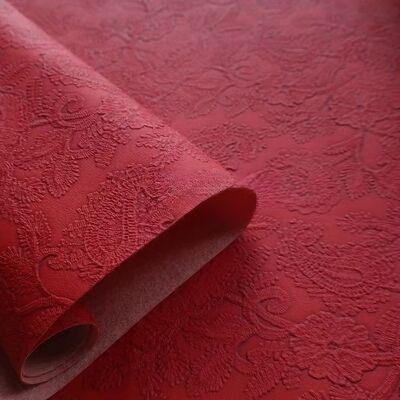 PVC padrões florais estilo em relevo couro sintético artificial para saco Placemat sapatos decorar embalagem caixa tecido de couro falso
