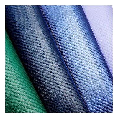 1.0mm Fibra de carbono PU de espessura Couro sintético para bolsas Carteiras Cinturões Automóveis Boutiques Material de couro falso
