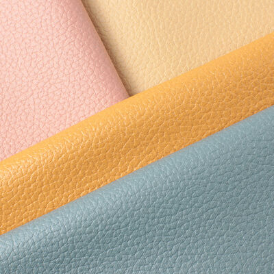 Semi PU Leatherite Tech Cloth Respirável Big Litchi Grain Couro sintético para Sofá Cadeira Cinturão de segurança de carro Tecido de couro falso