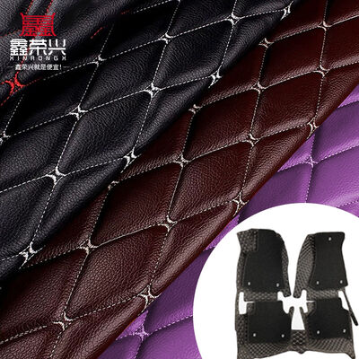 Custom Quilted PVC Synthetic Leather 7.0mm Thick Embroidered Embossed Stretchy Polyurethane Foam for Car Seats Furniture/Bag