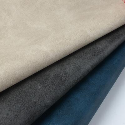 Crazy Horse Grain PVC Impressão de couro sintético para notebook decorativo Tapete de mesa telefone Shell Tecido de couro falso.