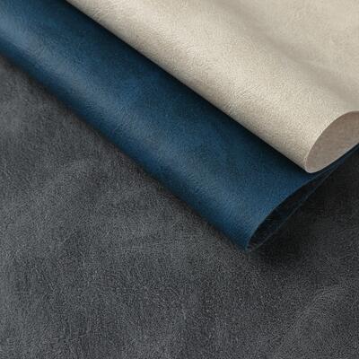 Crazy Horse Grain PVC Impressão de couro sintético para notebook decorativo Tapete de mesa telefone Shell Tecido de couro falso.