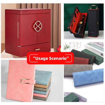 Crazy Horse Grain PVC Impressão de couro sintético para notebook decorativo Tapete de mesa telefone Shell Tecido de couro falso.