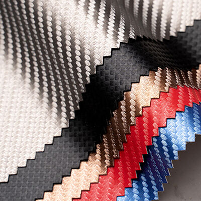 Acessórios de couro sintético de fibra de carbono PU resistente à água Couro sintético de fibra de carbono PU resistente à água Couro sintético para roupas Caixas de telefone Caixas de mangas Couro falso durável Artesanato Vestuário