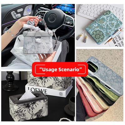 Floral Impresso PVC tecido de couro artificial sintético para saco notebook telefone concha Sofá Artesanato Use Floral Impresso Couro Falsos