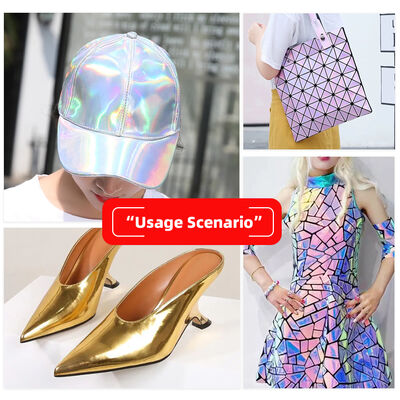 Special Embossed PU Laser Mirror Triangulation Synthetic Leather Waterproof Fabric Craft Lining Furniture Outdoor Sofa