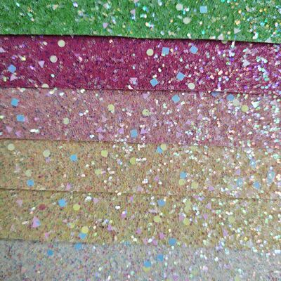 XR Holographic Chunky Glitter Synthetic Leather