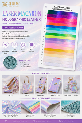 Laser Macaron Couro Holográfico com Retalho