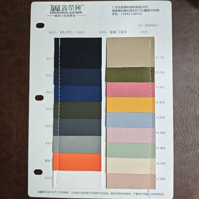 0.7mm Texto de tecido Couro sintético PVC Rolo de couro para sacos Mobiliário Automotivo Interior 1,6m Largura
