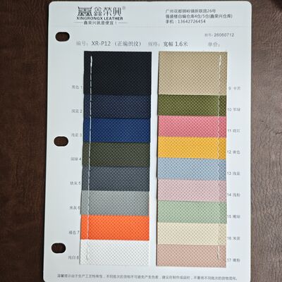 Texto tecido Rolo de PVC de couro sintético com tecido de malha para bolsas Mobiliário de carteira