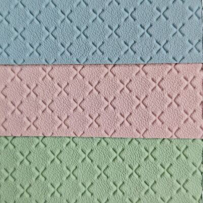 Texturas de basquetebol hexagonais em relevo PVC rolos de couro sintético couro artificial para sacos Mobiliário de carro interior