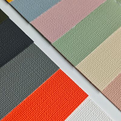 Micro textura de contas PVC rolos de couro sintético de grãos finos Material de couro artificial para bolsas carteiras Mobiliário Interior de carro