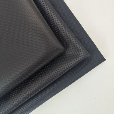 Bi Estiramento PVC Couro Para Capa de Assento de Carro Resiliente Cor Preta