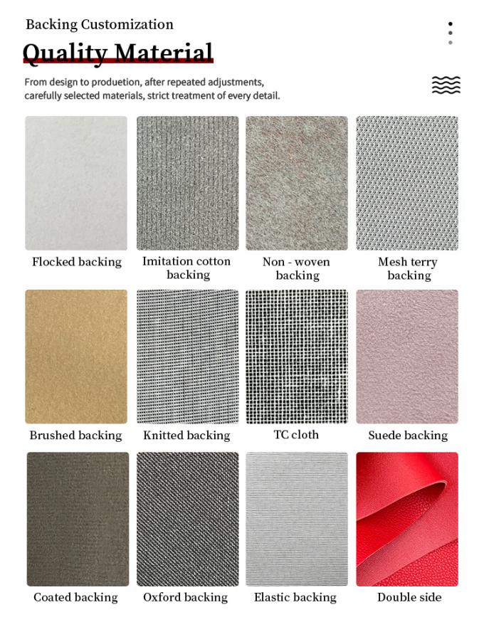 Couro sintético de 160 cm de largura para tapetes de carro assentos de automóveis à prova de arranhões impermeável em relevo PVC de couro falso para móveis de sofás e cadeiras 2