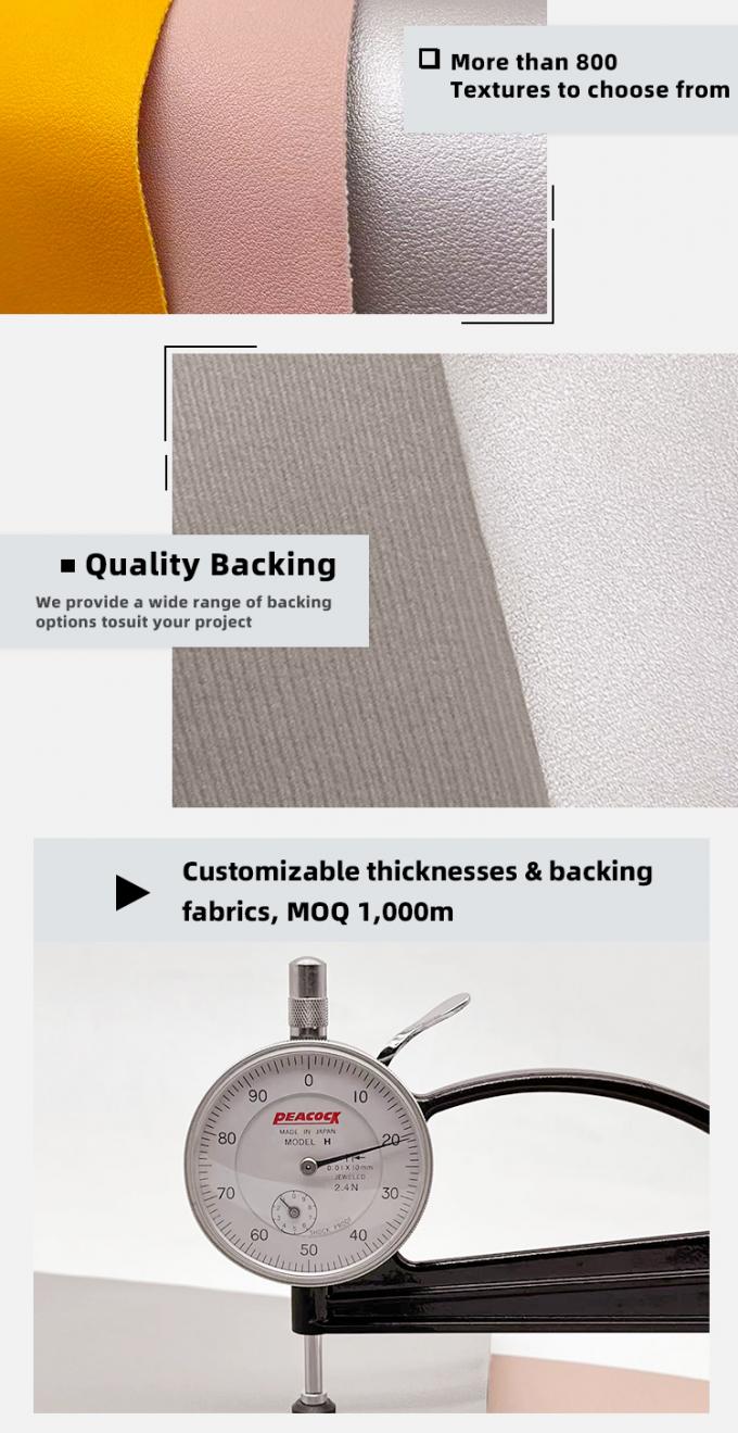 1.3mm PVC 711 Napa Grain Saco de couro sintético, Tapete de mesa, Calçado, Carteira, Decoração, Cinturão Tecido de couro falso 5