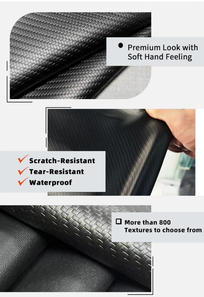 Patrões em relevo de PVC elástico Couro sintético artificial para motocicleta Capa de banco de bicicleta Sofá Veículo Materiais de couro falsos 5