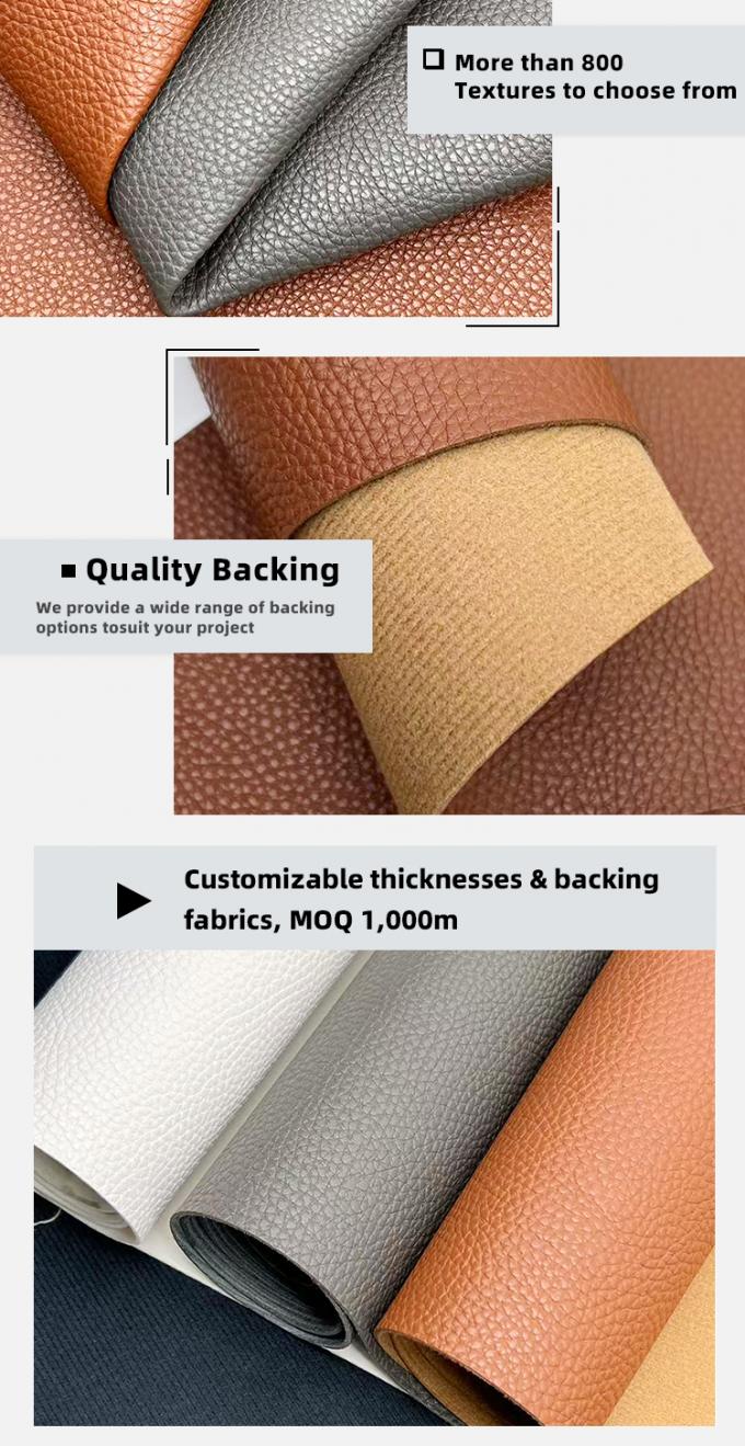 Couro Sint&eacute;tico Falso PVC com Padr&atilde;o Lichia de 1,8mm de Espessura para Decora&ccedil;&atilde;o de Bolsas, Tapetes de Mesa, Cintos e Sof&aacute;s - Mobili&aacute;rio Vers&aacute;til, Artesanato ao Ar Livre 5