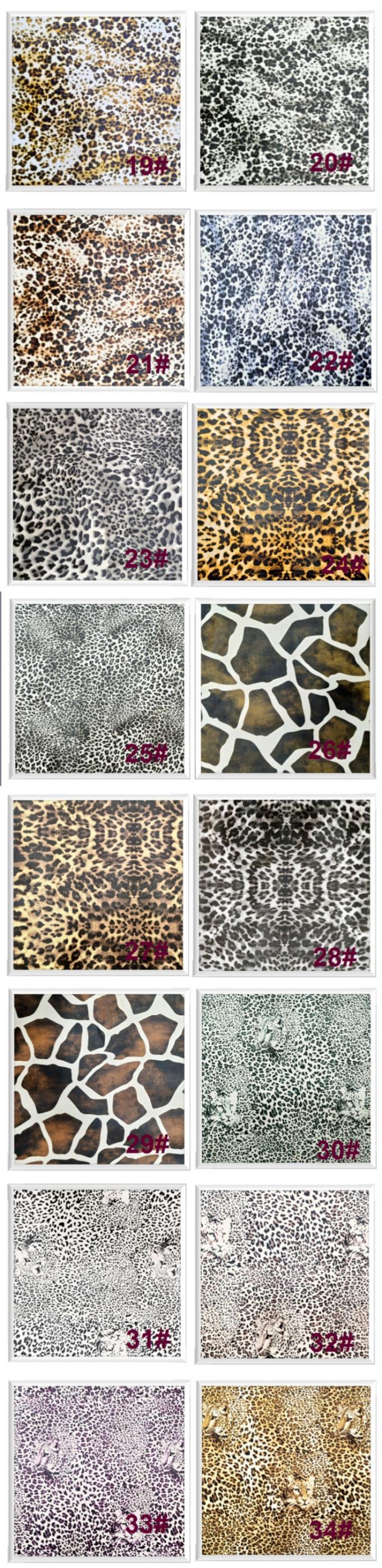 Couro Sint&eacute;tico Artificial com Estampa de Leopardo em PVC para Atacado para Bolsa, Caderno, Capa de Celular, Tapete de Mesa, Tecido de Couro Falso 14
