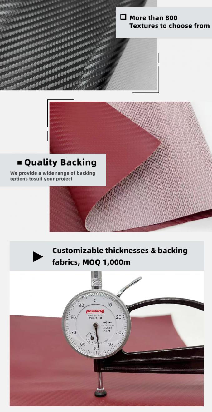 Cor brilhante Fibra de carbono falsa Gr&atilde;o Couro sint&eacute;tico PVC Cal&ccedil;ado de couro artificial Travesseiro de carro Tecido decorativo interior 5