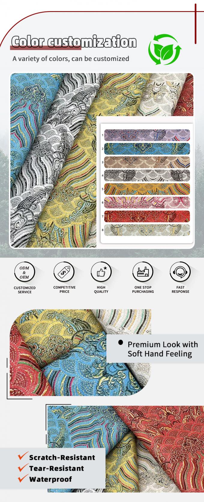 PVC sint&eacute;tico Macrame Impresso Tecido de Couro Falsos Estilo de filme para saco notebook telefone Concha Decorativa & Artesanato Uso para Sof&aacute; Bem 4