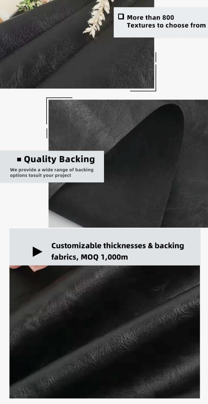 Couro Sint&eacute;tico Artificial de PVC com Costas Duplas Escovadas no Atacado, V&aacute;rios Padr&otilde;es em Relevo para Bolsas, Sof&aacute;s e Materiais de Couro Sint&eacute;tico 5