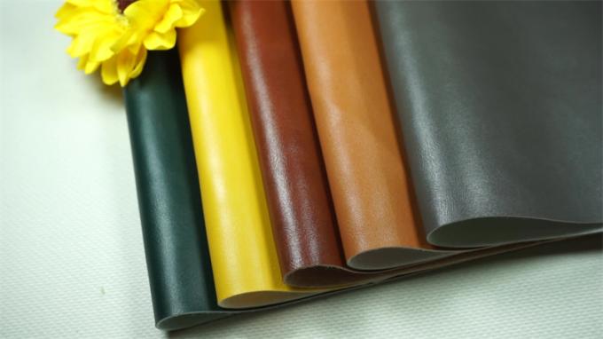 PVC 158 Pintura de grãos de couro de vaca Couro sintético artificial para sacos de sapatos Tecido de couro falso 6