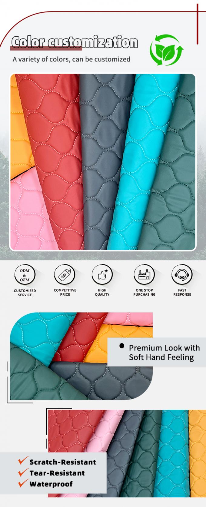 Couro Sintético Falso Texturizado Esponja PVC 3mm Anti-Arranhões Impermeável Macio para Capas de Móveis Sofás Cadeiras de Massagem Assentos de Carro 4