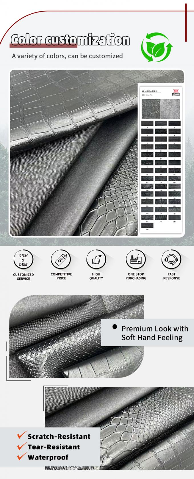 Atacado PVC Faux Couro Carteira Caixa Sapatos Caderno Lichia Animal Tecido Cruzado Padr&atilde;o Artificial Couro Sint&eacute;tico 4