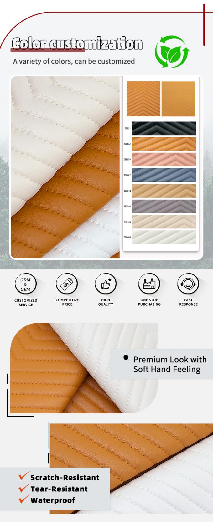 Couro sint&eacute;tico falso com relevo e bordado em PVC de 1,8 mm para decora&ccedil;&atilde;o de bolsas, tapetes de mesa, sapatos, carteiras, cintos e sof&aacute;s 4