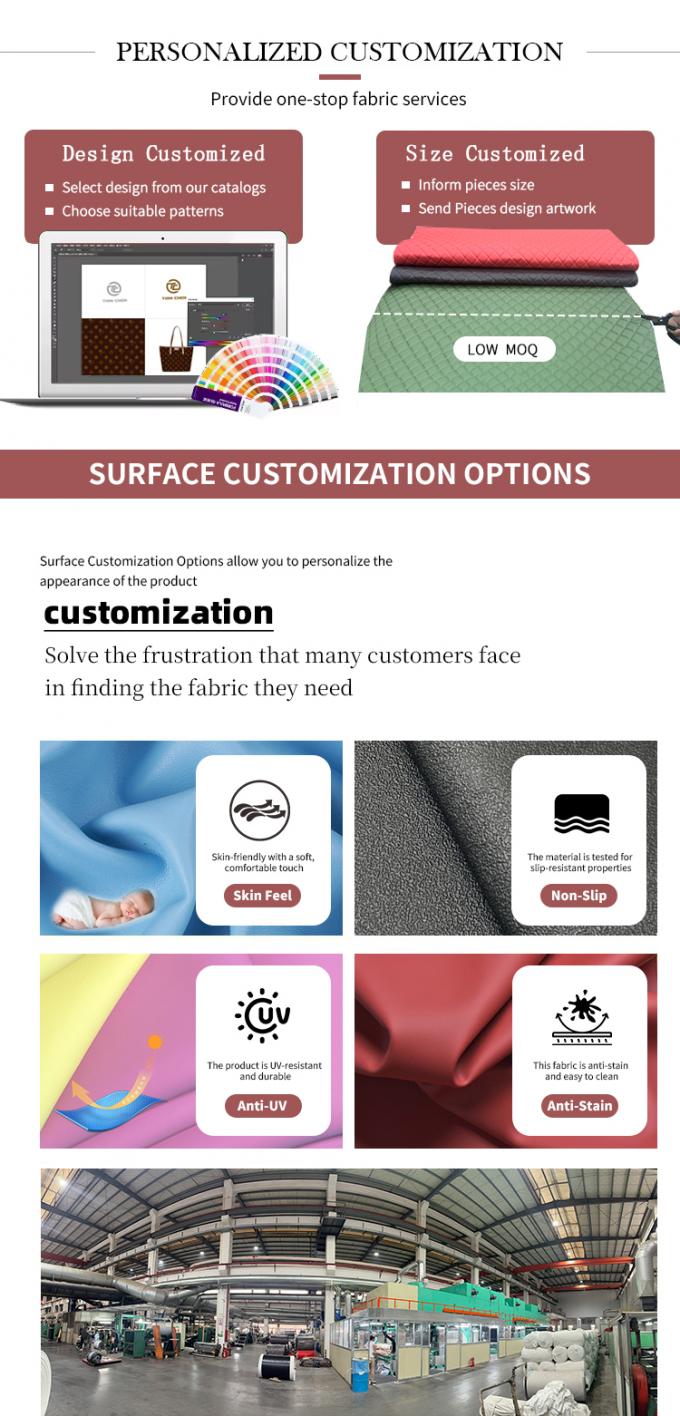 Couro Sintético Artificial com Textura de Elefante PVC de 1,4mm para Bolsas, Carteiras, Artigos Domésticos, Sofás, Materiais de Couro Sintético 7