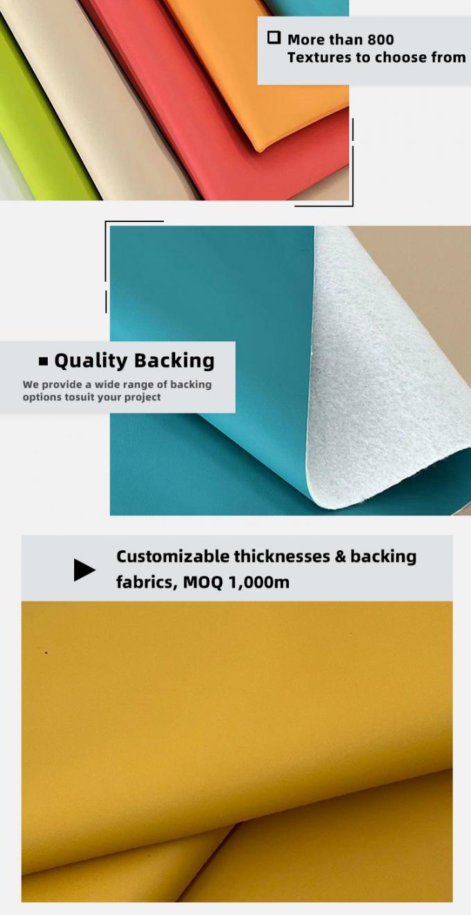 Tecido de couro sint&eacute;tico PVC para estofamento de m&oacute;veis 54" de largura 5