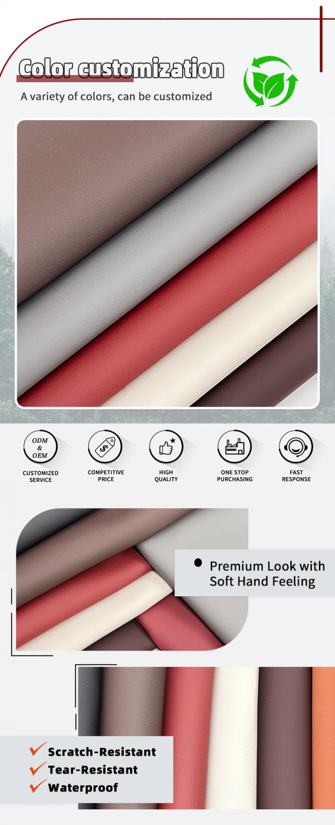 Couro Falso PVC Napa em Relevo Imperme&aacute;vel Resistente &agrave; Abras&atilde;o 54" de Largura 4