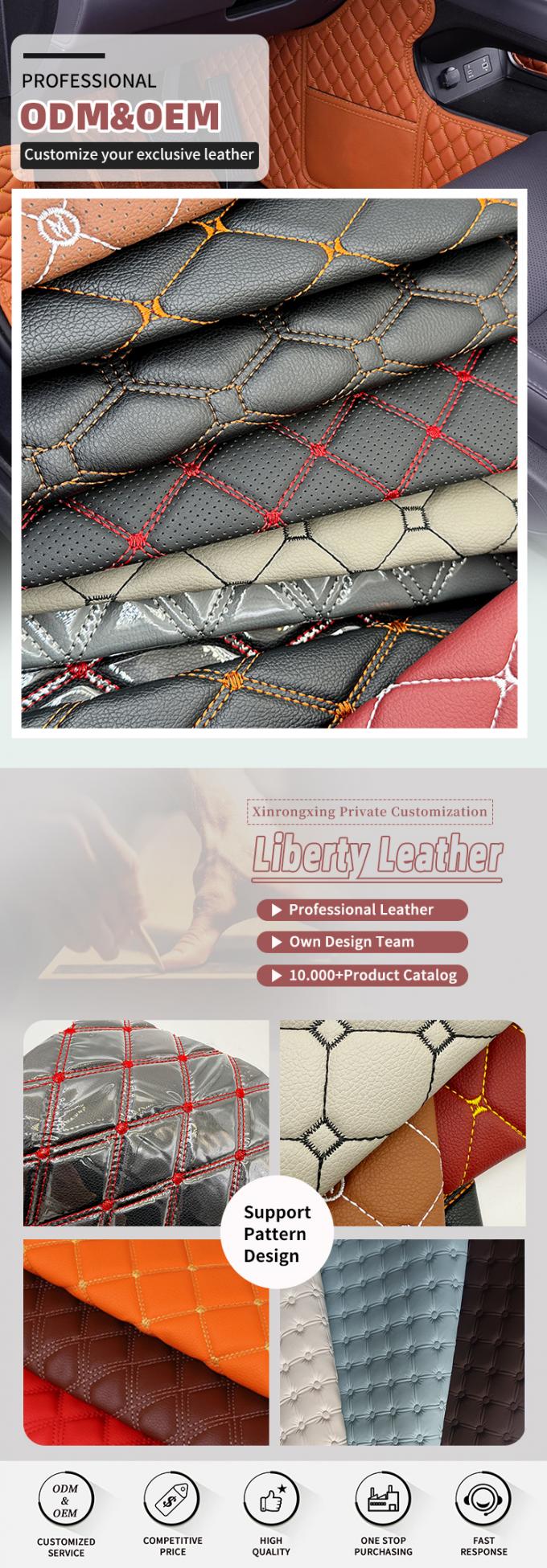 Couro PVC de espuma de poliuretano de 6,0 mm para capas de assento de carro 6